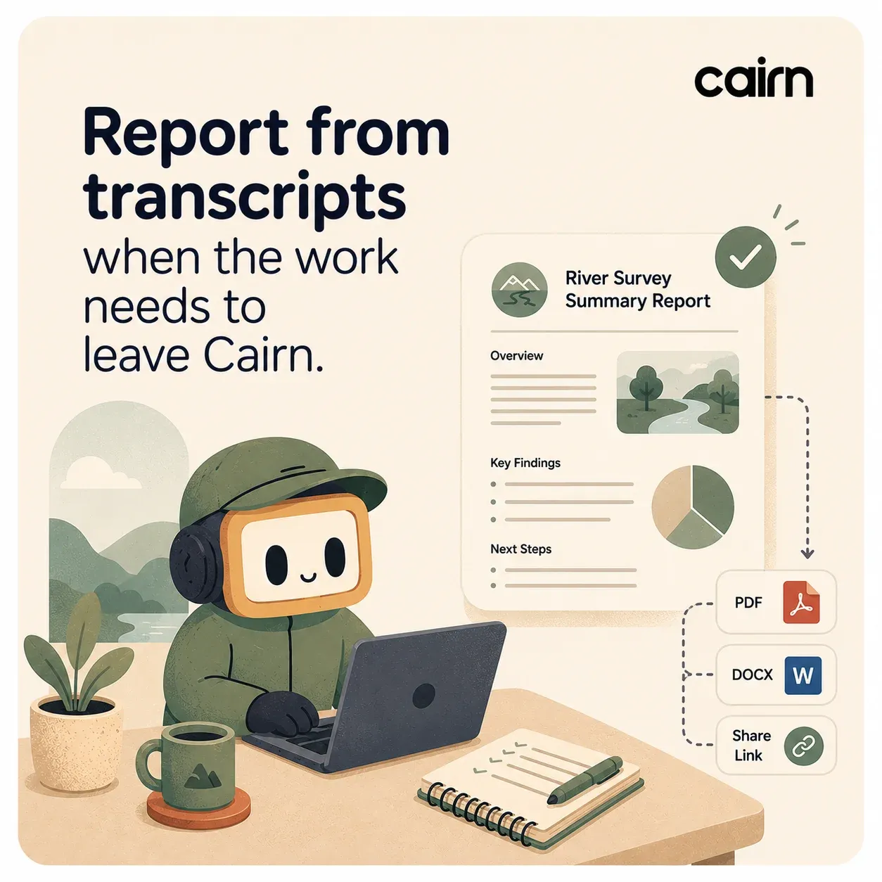 Cairn report feature preview